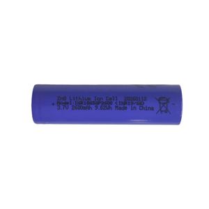 Rechargeable Cylindrical Lithium Ion Cells Ncm 18650p 3.7V 2600mAh Widely Applicable with Certifications