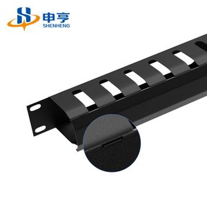 Cable Manager 1u Metal Cable Management Black Cold Rolled Steel Horizontal Cable Network Cable Management