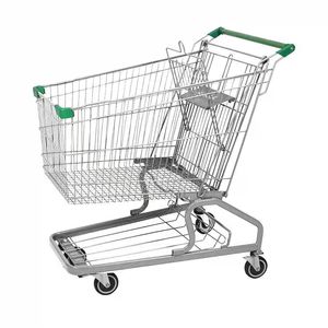 Customized Hand Metal Shopping Trolley Supermarket Grocery Cart