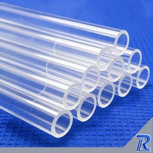 Transparent Fused Silica Quartz Tube High Purity Heat Resistant Custom Length Quartz Tube for Furnace