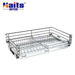 Rustproof Chrome Plated Dish Drawer Basket Kitchen Tableware Holder Rack