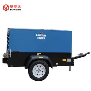 High Efficiency Ly050-7 7bar Portable Diesel Screw Air Compressor for Mining