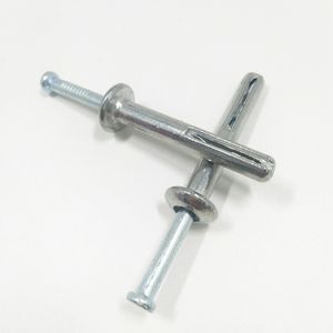 1/4-X1-1/4 Galvanized Zinc Alloy Hammer Drive Pin Anchor Mushroom Head Nail Zamak Hit Anchor