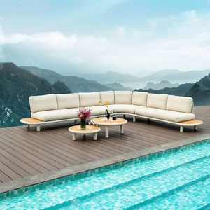 Stylish Curved Outdoor Sectional Sofa Set for Patios