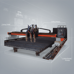 CNC Plasma Cutter/Laser Cutter for 7*35m Metal Sheet Processing