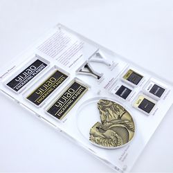 Brass Embossed Metal Plaque Vintage Relief Bronze Great Wall Etched Aluminum Sample Kit
