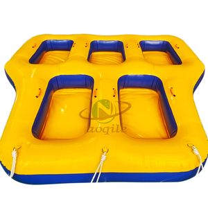 5-Person PVC Towable Inflatable Donut Boat for Summer Sea