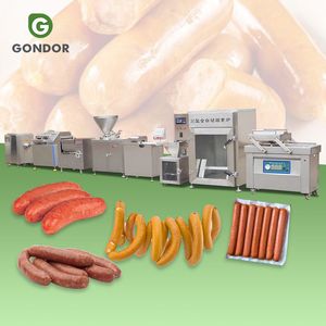 Commercial Industrial Chicken Hot Dog Roll China Machine Make Plant Bacon Automatic Complete Sausage Production Line