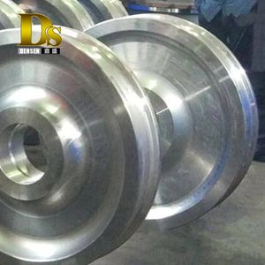 Densen Customized Alloy Steel Super Large Hot Forging Crane Wheels, Crane Rail Wheels