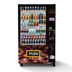Custom 24h Self-Service Outdoor-Indoor Heating and Cooling Snacks and Drinks Vending Machine in Winter