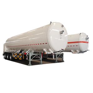 Tri-Axle Semi Trailer LNG Tank Truck Trailer Liquid Oxygen Storage Tank