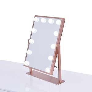 Popular Beauty Tool Square Lighted Makeup Mirror with 12 PCS LED Lights for Living Room