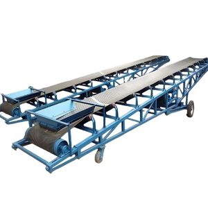 Customizable Heavy-Duty Rubber Belt Conveyor for Industrial Use