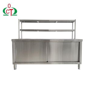 0.8-1.5mm Square Changtai Industrial Restaurant Kitchen Stainless Steel Table Cabinet
