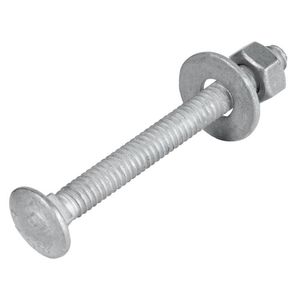 1/4"-20 X 4-1/2" Hot Dipped Galvanized ASME B18.5 307A Full Thread Carriage Bolt W/Nuts & Flat Washers