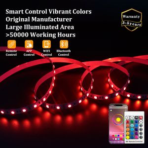 Wholesale SMD5050 RGB LED Strip Light 24V 60LED/M 5M Per Roll Flexible Dimmable APP Control Color Changing LED Tape Light