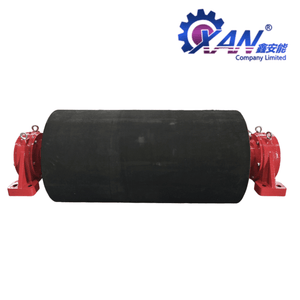 Material Handling Equipment Belt Conveyor System Motor Motorized Rubber Lagging Drive Pulley Head Bend Tail Snub Conveyor Pulley Drum