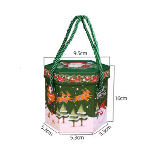 Christmas Cake Decorating Portable Gift Box New Year Snacks Candy Packaging Box Wedding Flower Box with Silk Scarf