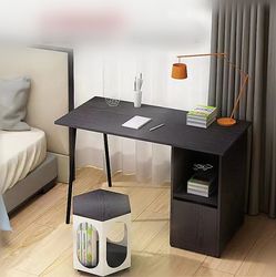 Black Wood & Metal Webber Forth+Carton Laptop Desk Home Furniture