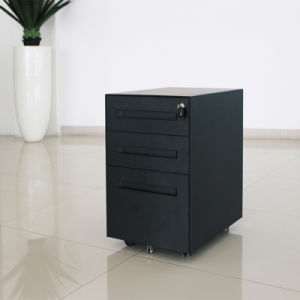 Factory Price Office Storage Furniture Mobile Black 3 Drawer Metal File Cabinet