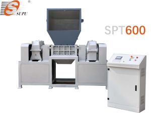 Double Shaft Waste Cardboard Shredder / Hospital Medical Waste / Plastic Crushing Machine