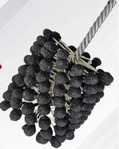Silicon Carbide Ball End Honing Brush Twisted Wire Internal Hole Polishing Brush for Cylinder Deburring Finishing