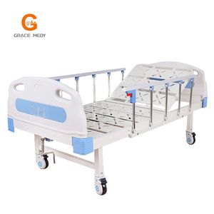 Manual Medical Patient Bed Metal Medical Equipment Nursing Bed