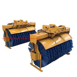 Backhoe Excavator Attachment of Angle Broom Excavator Sweepers