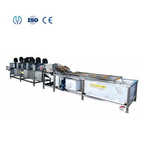 Commercial Fruit Leaf Vegetable Bubble Washer and Dehydrator Vegetable Processing Line