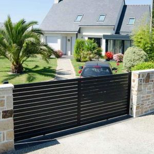 Aluminum Fence Gate for House with Modern Sliding & Swing Design