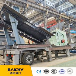 Mining Stone Aggregate Production Plant Mobile Impact Crusher Station, Mobile Granite Limestone Impact Crushing Plant Price