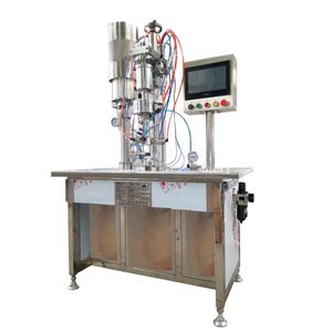 Under Cup Vacuum Refrigerant Freon Tinplate Aerosol Filling System Machine