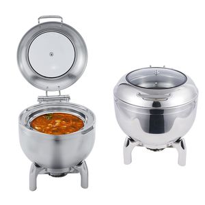 Daosheng Food Warmer Buffet Stainless Steel Round Chafing Dish for Catering Restaurant Canteen