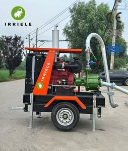 High-Efficiency Self Priming Flood Control Water Pump Driven by Diesel Engine with Wheel