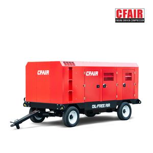 1000cfm Portable Diesel Driven Oil Free Compressor High Pressure