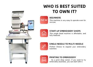 High Speed Computerized Embroidery Machine 12 Needle Single Head CE Certified for Clothing Hats Factory Price