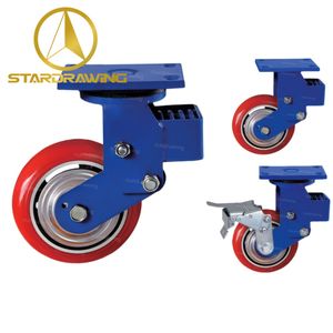 Stardrawing 6/8inch 150/200mm Shock Absorbing Caster Wheel Industrial Spring Loaded Caster