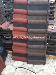 Stone Chips Coated Steel Tile/Metal Roofing Price Stone Coated Roof Tile Factry