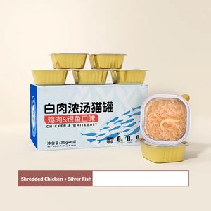 Wholesale Wet Cat Food Cream Snacks Chicken Salmon Pet Treats Made with Meat Ingredients