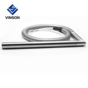 Vinson L Shape Cartridge Heater 110V 220V 400W 500W Rod Heating Element with Metal Braid Lead Wire