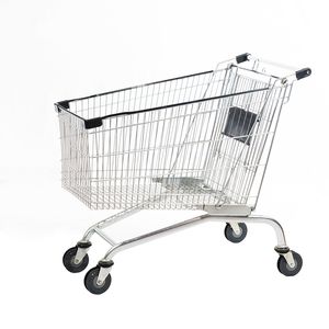 Factory Direct Promoting Plastic Wheel Shopping Trolley Supermarket Price