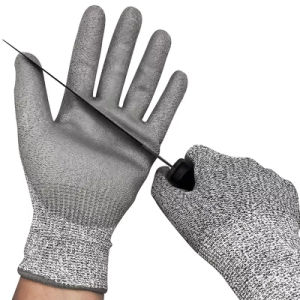 Wholesale Customized Cheap Nylon Anti-Cut Spandex or Polyester Shell PU Coated Palm Safety Work Protective Gloves