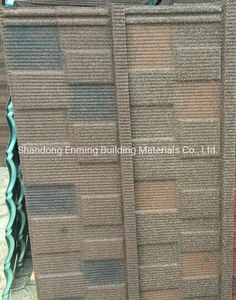 China Roof Tile Factory Roofing Sheet Factory Galvalume Stone Color Coated Metal Roof Tiles Factory Price