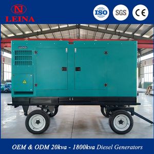 Industrial Reliable Noise Reduction System Trailer Silent Box Diesel Generator
