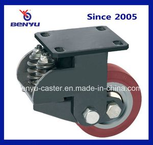 Spring Loaded Rigid Casters with Nylon Wheels