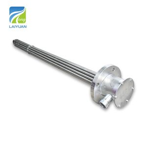 Laiyuan Customized Manufacturer 380V 10kw 6u High Power Electric Heating Element Industrial Flange Immersion Heater
