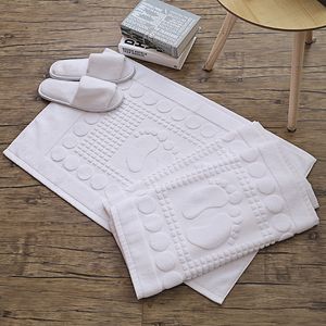 Non Slip Fashion Soft Plain White Color Bathroom Mat (JRD245)