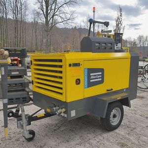 Atlas Copco Xahs350 Portable Industrial Screw Compressor 18bar 600cfm Lubricated Bearing Engine