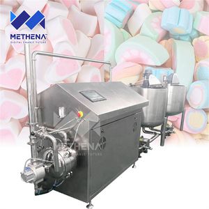 White Columnar Marshmallow Extruding Machine Mini Automatic Cotton Candy Production Line for Sale
