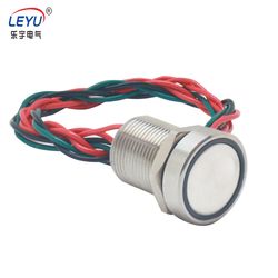 IP68 on-off 19mm Waterproof Touch Piezo Switch Piezo Button Switch